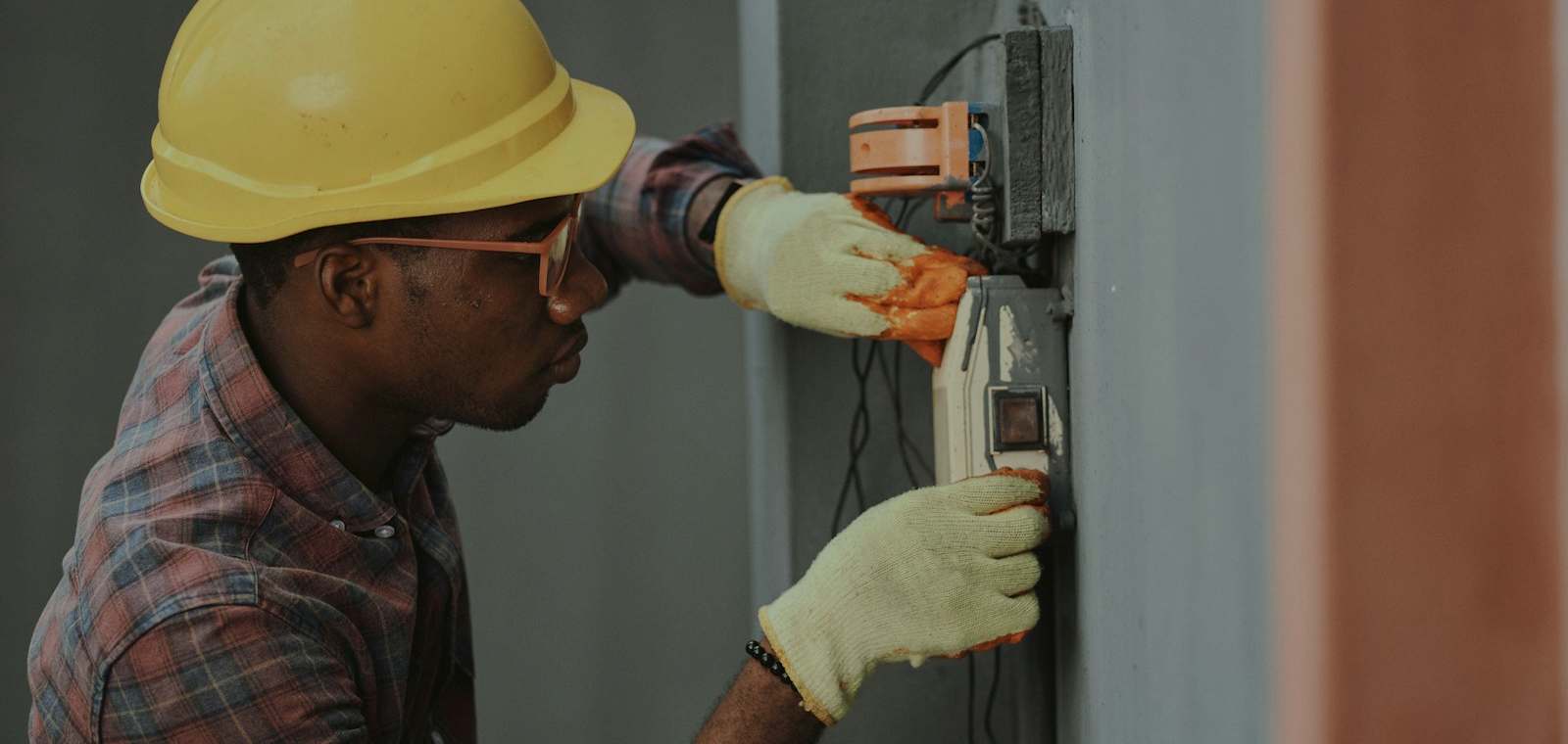 Electrician at work